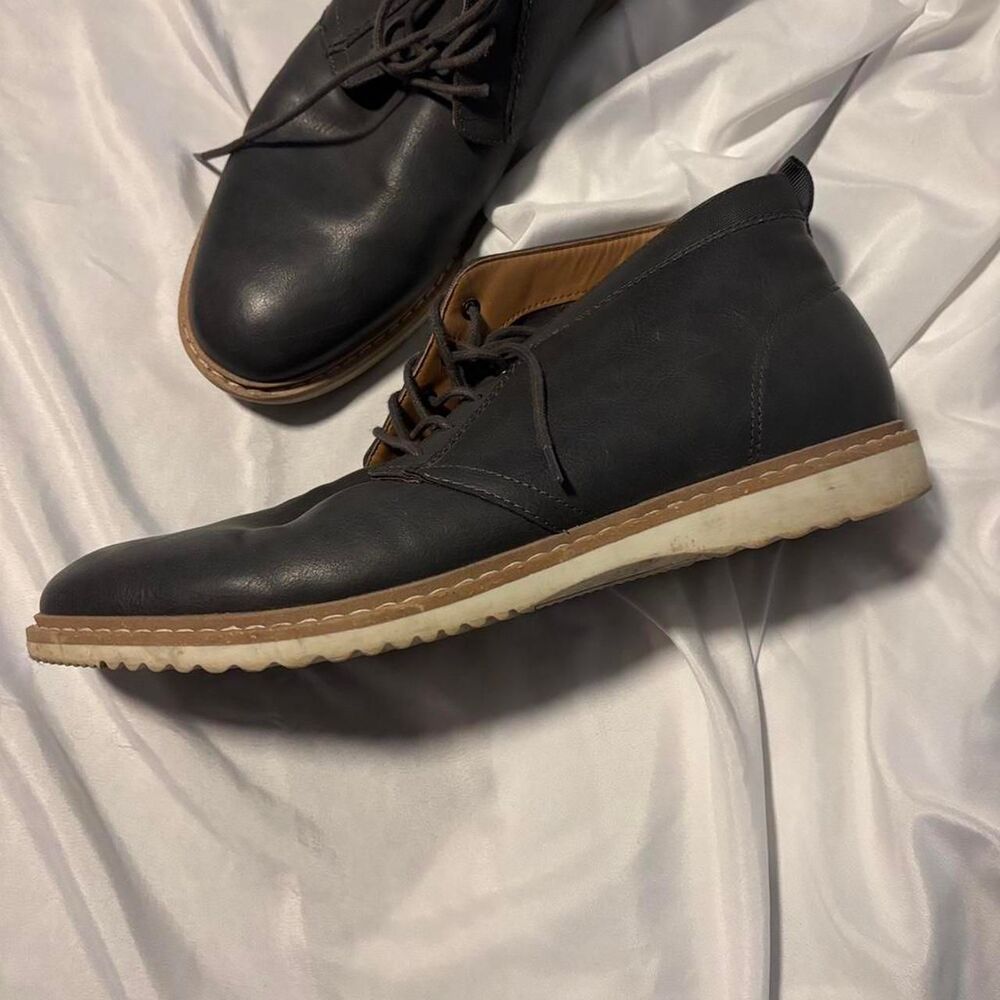 Goodfellow-co Men's Black and Grey Boots